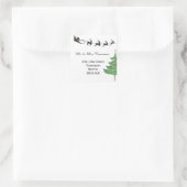 Weihnachtsänderung des Adressenaufklebers Quadratischer Aufkleber (Tasche)