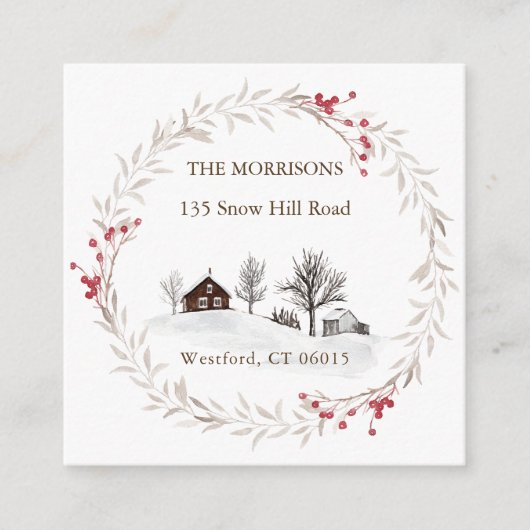 Weihnachtsänderungsanschrift Neue Zuhause Begleitkarte (Vorderseite)