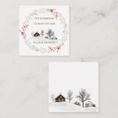 Weihnachtsänderungsanschrift Neue Zuhause Begleitkarte (Vorne/Hinten)