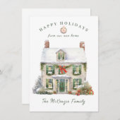 Weihnachtsänderungsanschrift Neue Zuhause Feiertagskarte (Vorne/Hinten)