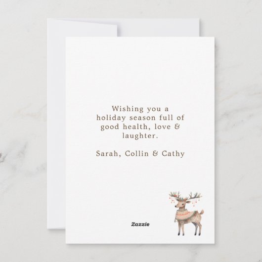 Weihnachtsänderungsanschrift Neue Zuhause Feiertagskarte (Rückseite)