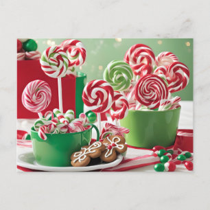 Weihnachtsanfang Leckereien Postkarte