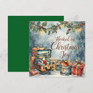 Weihnachtsanfang zum Thema Angelfreunde Feiertagskarte