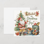 Weihnachtsanfang zum Thema Angelfreunde Feiertagskarte (Vorne/Hinten)