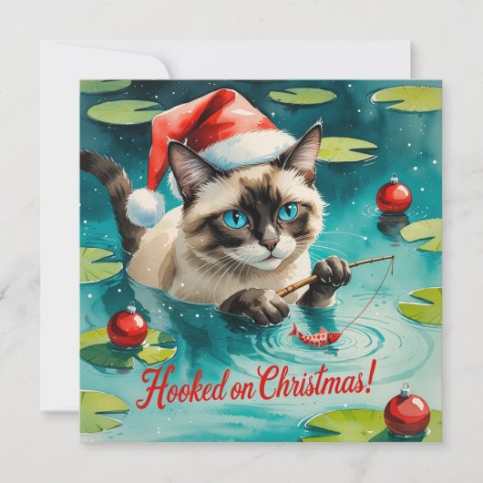 Weihnachtsanfang zum Thema Katzenliebhaber Feiertagskarte (Vorderseite)