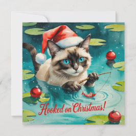 Weihnachtsanfang zum Thema Katzenliebhaber Feiertagskarte