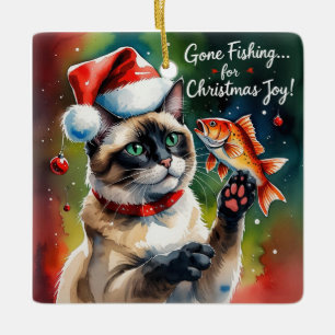 Weihnachtsanfang zum Thema Katzenliebhaber Keramikornament