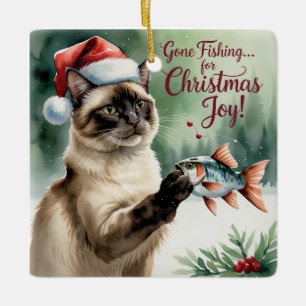 Weihnachtsanfang zum Thema Katzenliebhaber Keramikornament