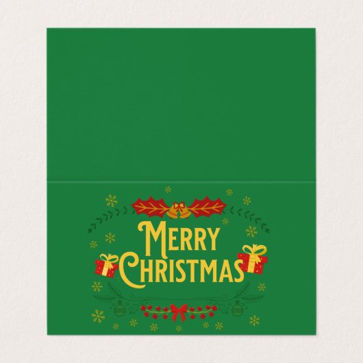 Weihnachtsanflug Visitenkarten (Außenseite Aufgefaltet)