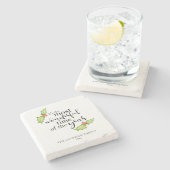 Weihnachtsangebot am schönsten in der Hand Steinuntersetzer (Seitenansicht)