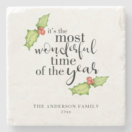 Weihnachtsangebot am schönsten in der Hand Steinuntersetzer (Vorderseite)