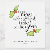 Weihnachtsangebot am schönsten in der Hand Weinetikett (Einzelnes Label)