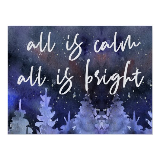 Weihnachtsangebot Blaue Schrift-Plakat Poster (Vorderseite)