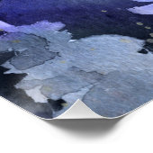 Weihnachtsangebot Blaue Schrift-Plakat Poster (Ecke)