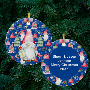 Weihnachtsangebot & Blumenmuster Keramik Ornament
