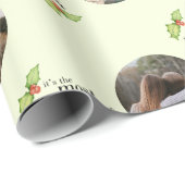 Weihnachtsangebot Die schönste Zeit Foto Familie Geschenkpapier (Rolleneckpunkt)