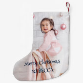 Weihnachtsangebot Foto Navy Blue Kleiner Weihnachtsstrumpf (Rückseite)