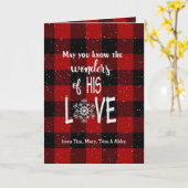 Weihnachtsangebot für karierten Lumberjack und Sch Karte (Gelbe Blume)