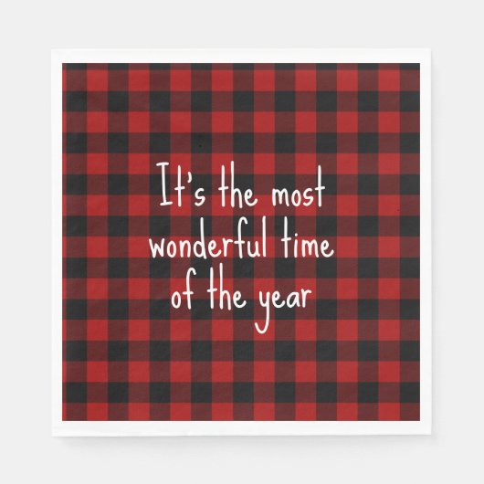 Weihnachtsangebot in Buffalo Kariert Serviette (Vorderseite)