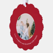 Weihnachtsangebot Liebe Lachen Ornament Karte (Links)