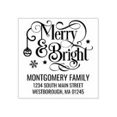 Weihnachtsangebot Merry & Bright Rücksendeadresse Gummistempel (Prägung)