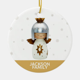 Weihnachtsangebot mit Engel & Gold Keramik Ornament