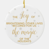 Weihnachtsangebot mit Engel & Gold Keramik Ornament (Hinten)