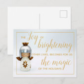 Weihnachtsangebot mit Engel & Gold Postkarte (Vorne/Hinten)