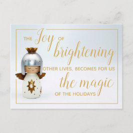 Weihnachtsangebot mit Engel & Gold Postkarte