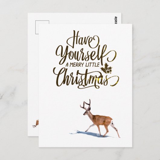 Weihnachtsangebot mit Rentierdesign Postkarte (Vorne/Hinten)