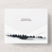 Weihnachtsangebot mit Sternenhimmel und Holz All In One Einladung (Rückseite)