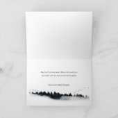 Weihnachtsangebot mit Sternenhimmel und Holz Feiertagskarte (Innenseite)