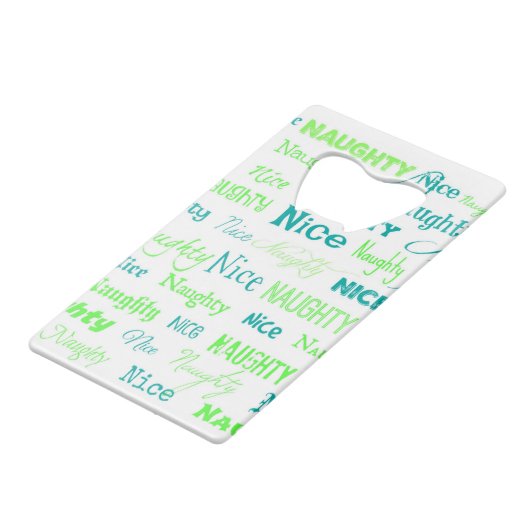 Weihnachtsangebot Spaß schmutzig oder schön Geldbeutel Flaschenöffner (Rückseite Schrägansicht)