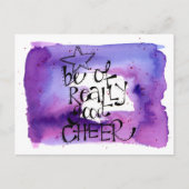 Weihnachtsangebot Wasserfarbe Lila Buchstaben Postkarte (Vorderseite)