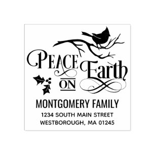 Weihnachtsangebot Weltfrieden Rücksendeadresse Gummistempel