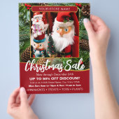 Weihnachtsangebotsfoto Tiefrotes Geschäft Flyer (Hand)