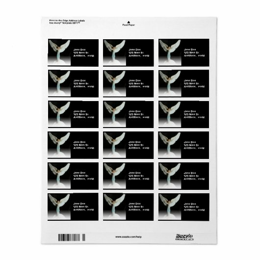 Weihnachtsangel Adressaufkleber (Vorne)