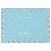 Weihnachtsangel & Bethlehem auf Light Blue Tischdecke (Vorderseite (Horizontal))