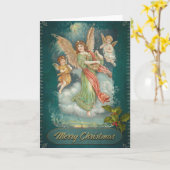 Weihnachtsangel & Cherubs Karte (Gelbe Blume)