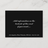 Weihnachtsangel Design 1 Geschäftskarte Visitenkarte (Rückseite)