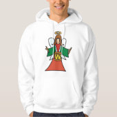 Weihnachtsangel Drummer Holiday Music Design Hoodie (Vorderseite)