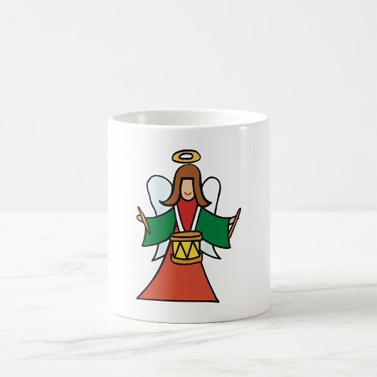 Weihnachtsangel Drummer Holiday Music Design Kaffeetasse