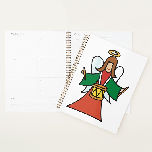 Weihnachtsangel Drummer Holiday Music Design Planer