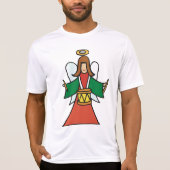 Weihnachtsangel Drummer Holiday Music Design T-Shirt (Vorderseite)