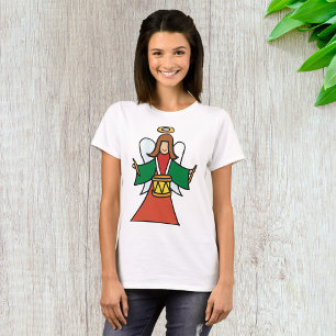 Weihnachtsangel Drummer Holiday Music Design T-Shirt
