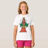 Weihnachtsangel Drummer Holiday Music Design T-Shirt (Vorne ganz)
