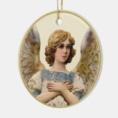 Weihnachtsangel Ivory Weihnachtsnachricht Keramik Ornament (Links)