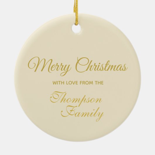 Weihnachtsangel Ivory Weihnachtsnachricht Keramik Ornament (Hinten)