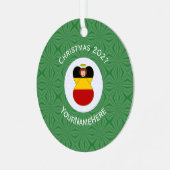 Weihnachtsangel-Jahr der deutschen Flagge Ornament Aus Metall (Vorderseite links)