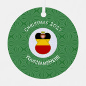 Weihnachtsangel-Jahr der deutschen Flagge Ornament Aus Metall (Vorderseite)